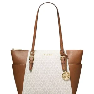 Cartera Mediana Tote Michael Kors Charlotte Vainilla